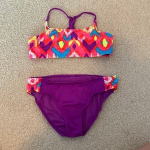 justice girls bikini swim suit summer 2 bottoms one top